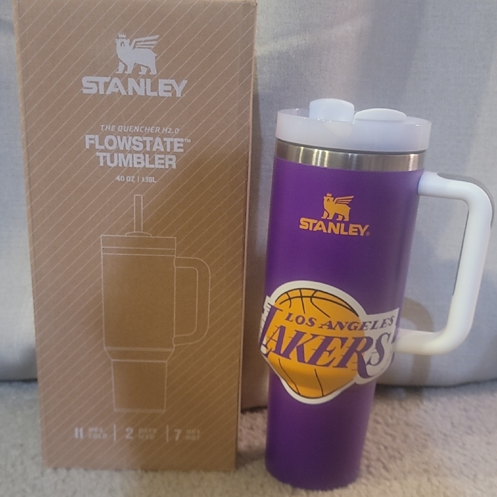 Stanley FlowState H2.0 Quencher 40 Oz. Tumbler with Custom L.A. Lakers Design